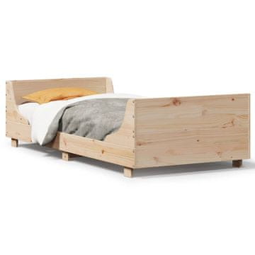 Vidaxl Okvir kreveta bez madraca 90x200 cm Masivni borov drvo