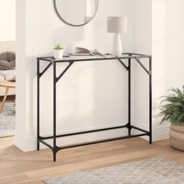 Vidaxl Konzolni stolić s prozirnom staklenom pločom 98x35x81 cm