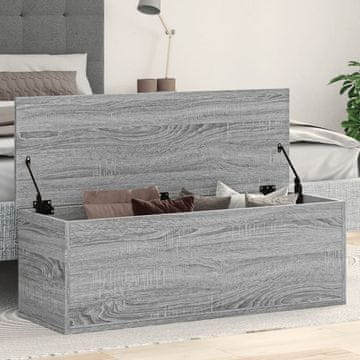 Vidaxl Komoda, sivi hrast sonoma, 102x35x35, materijal na bazi drva