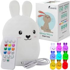 Severno Silikonska noćna lampica za djecu sa zec LED USB + daljinski upravljač