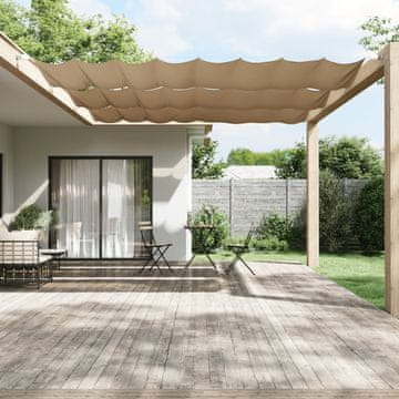 Vidaxl Vertikalna tenda, taupe, 140x800 cm, Oxford tkanina