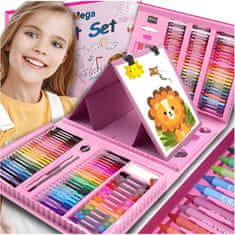 LIVEFY Kit set za slikanje za djecu 208kom, ružičasta