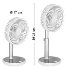 LIVEFY Desk bežični stolni ventilator 30cm, bijela