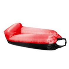Aga Napuhujuća vreća LAZY BAG 230x70 cm Crna/Crvena