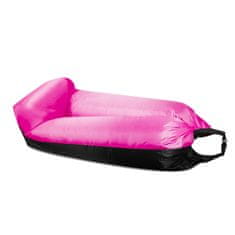Aga Napuhujuća vreća LAZY BAG 230x70 cm Crna/Ružičasta