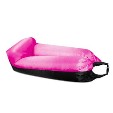 Aga Napuhujuća vreća LAZY BAG 230x70 cm Crna/Ružičasta