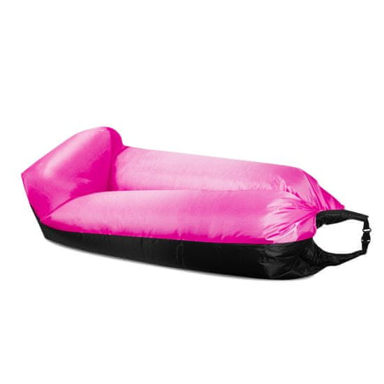 Aga Napuhujuća vreća LAZY BAG 230x70 cm Crna/Ružičasta