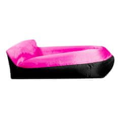 Aga Napuhujuća vreća LAZY BAG 230x70 cm Crna/Ružičasta