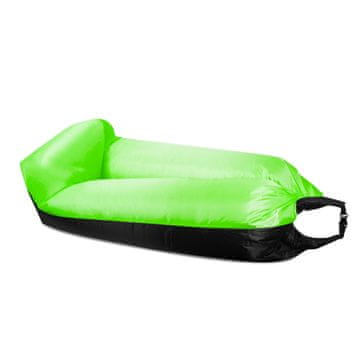 Aga Napuhujuća vreća LAZY BAG 230x70 cm Crna/Zelena
