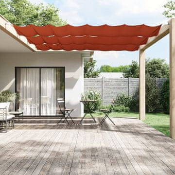 Vidaxl Vertikalna tenda, terakota, 60x1000 cm, oxfordska tkanina