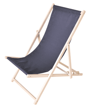 Rojaplast Bahama sklopiva drvena ležaljka od bukve s grafitnim platnom