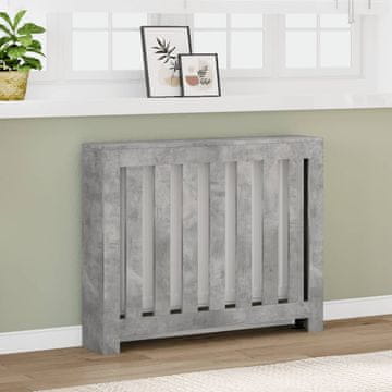 Vidaxl Poklopac za radijator, betonsko-sivi, 104 x 20 x 82 cm