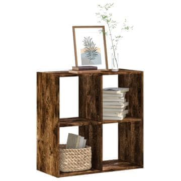 Vidaxl Polica, dimljeni hrast, 68,5 x 32 x 68,5 cm, materijal na bazi drva