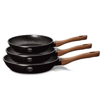 Berlingerhaus SET OD 3 GRANITNE POSUDE BERLINGER HAUS EBONY ROSEWOOD BH-1727