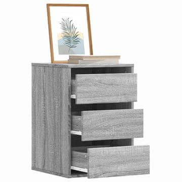 Vidaxl Komoda s ladicama, sivi hrast sonoma, 40x41x58 cm, materijal na bazi drva