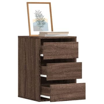 Vidaxl Komoda s ladicama, smeđi hrast, 40x41x58 cm, materijal na bazi drva