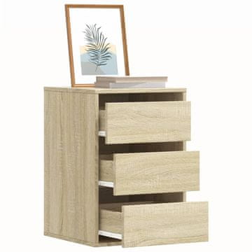 Vidaxl Komoda s ladicama, Sonoma hrast, 40x41x58 cm, Materijal na bazi drva