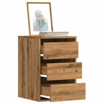 Vidaxl Komoda s ladicama, Artisan hrast, 40x41x58 cm, Materijal na bazi drva