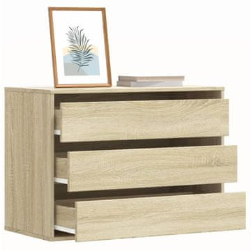 Vidaxl Komoda s ladicama, Sonoma hrast, 80x41x58 cm, Materijal na bazi drva