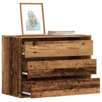 Vidaxl Komoda s ladicama, antikno drvo, 80x41x58 cm, materijal na bazi drva