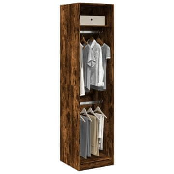 Vidaxl Ormar, dimljeni hrast, 50x50x200 cm, materijal na bazi drva