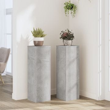 Vidaxl Stalci za biljke, 2 kom, betonsko sivi, 25x25x80 cm