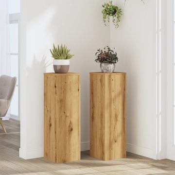 Vidaxl Stalci za biljke, 2 kom, Artisan hrast, 25x25x80 cm