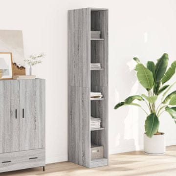 Vidaxl Ormar, sivi hrast sonoma, 30x50x200 cm, materijal na bazi drva