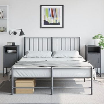 Vidaxl Noćni ormarići, set od 2, antracit, 36x39x78 cm, čelik