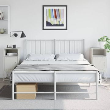 Vidaxl Noćni ormarići, set od 2, bijeli, 36x39x78 cm, čelik
