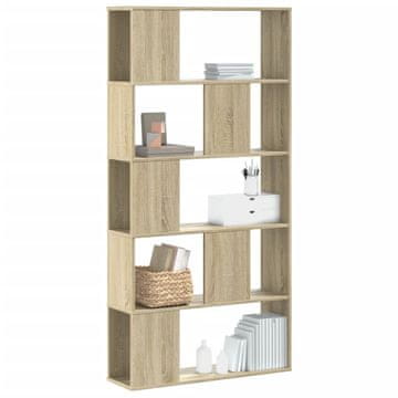Vidaxl 5-katna polica za knjige, hrast Sonoma, 80,5 x 23,5 x 162,5 cm