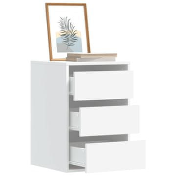 Vidaxl Komoda s ladicama, bijela, 40x41x58 cm, materijal na bazi drva