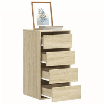 Vidaxl Komoda s ladicama, Sonoma hrast, 40x41x76 cm, Materijal na bazi drva