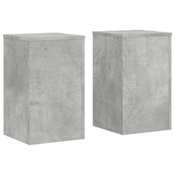 Vidaxl Stalci za biljke 2 kom siva boja betona 30x30x50 cm drveni