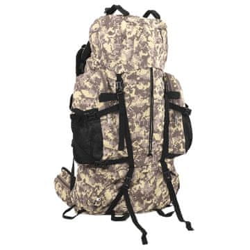 Vidaxl Planinarski ruksak, kamil smeđa camo boja, 100L, oxfordska tkanina
