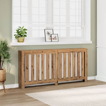 Vidaxl Poklopac za radijator, Artisan hrast, 175x20x82 cm