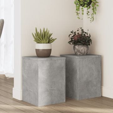 Vidaxl Tanjurići za cvjetne posude, 2 kom, betonsko siva, 25x25x35 cm