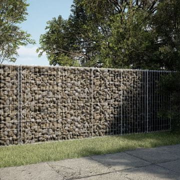 Vidaxl Gabionska košara s poklopcem, 200x50x100 cm, pocinčano željezo