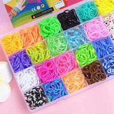 Netscroll Set za izradu narukvica, privjesaka i nakita, kreativni set za djecu, 23 boje gumica, perlice i dodaci, kreativni DIY komplet, RubberBands