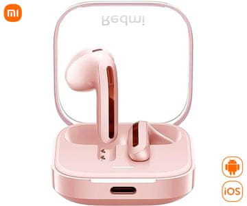 Xiaomi Redmi Buds 6 Active bežične slušalice, BT5.4, TWS, Noise Reduction, ružičasta