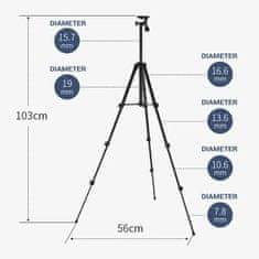 MG Tripod stativ + bluetooth daljinski upravljač, crno