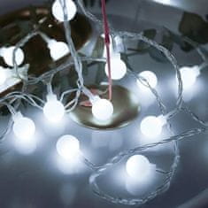 HOME & MARKER® Vanjska svjetlosna girlanda 7,5 m s 25 žarulja, dekorativne lampice tople svjetlosti za vrt i terasu | YARDBULBS, bijela