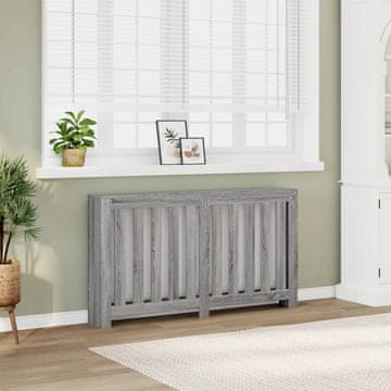 Vidaxl Poklopac za radijator, sivi hrast Sonoma, 149x20x82 cm