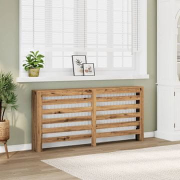 Vidaxl Poklopac za radijator, Artisan hrast, 175x20x82 cm