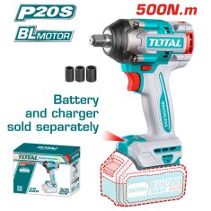 Total One-Stop Tools Akumulatorski udarni ključ 500Nm/1/2"/ INDUSTRIAL (Bez baterije) (TIWLI20501)