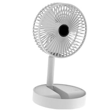 HOME & MARKER® Prenosni stolni ventilator s USB punjenjem, podesive 3 brzine i nagib – tihi i kompaktni za ured | FOLDICOOL