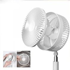 HOME & MARKER® Prenosni stolni ventilator s USB punjenjem, podesive 3 brzine i nagib – tihi i kompaktni za ured | FOLDICOOL