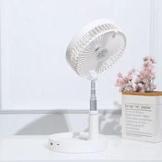 HOME & MARKER® Prenosni stolni ventilator s USB punjenjem, podesive 3 brzine i nagib – tihi i kompaktni za ured | FOLDICOOL