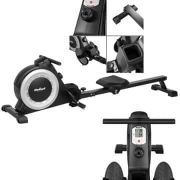 Rebel TOOLS Magnetska sprava za veslanje LCD sklopivi stroj za veslanje u zatvorenom prostoru