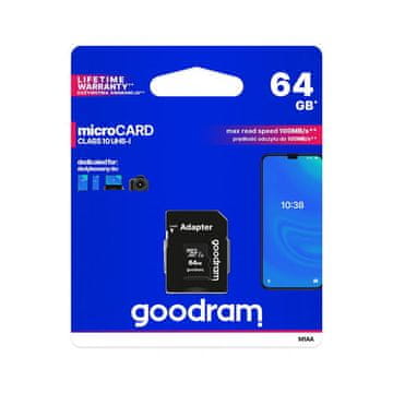 GoodRam MicroSD memorijska kartica 64GB UHS-I + adapter
